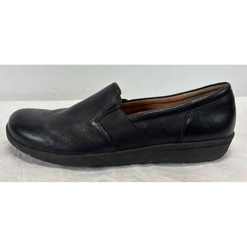 Vionic Gianna Black Leather Slip On Loafer Comfort Shoes Womens 10